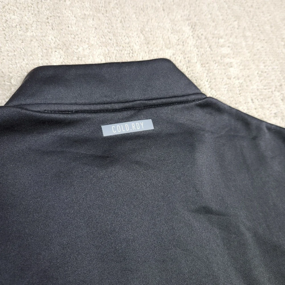 Adidas Vest Men Large Cold Ready Golf Full Zip Gray‎ Textured Fleece Gray Black